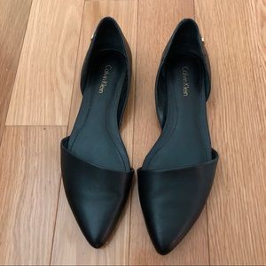Calvin Klein Leather D’Orsay Flats